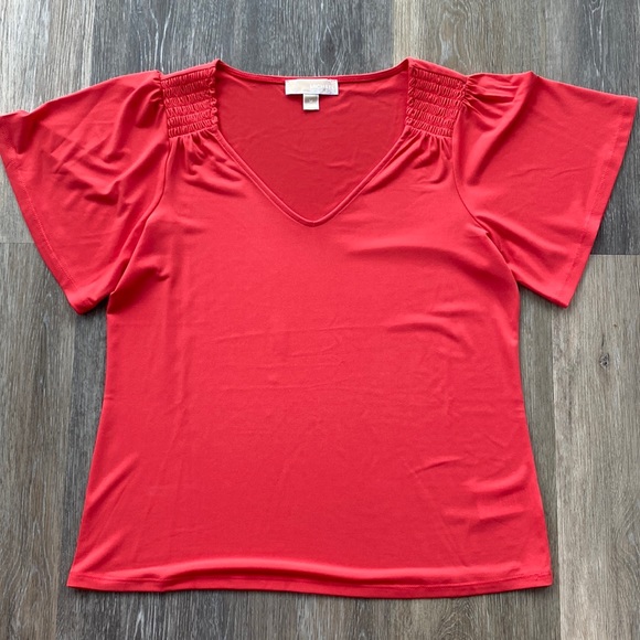 Michael Kors Flutter Sleeve Top - Picture 1 of 8